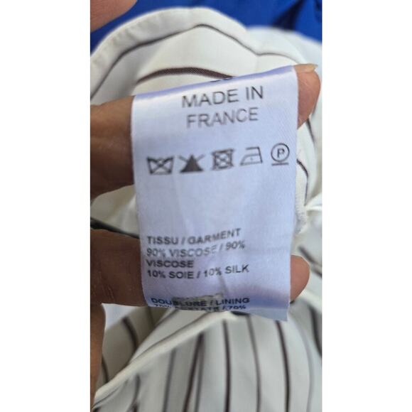 Chloe White striped silk maxi skirt size 38 NWT - Picture 11 of 11